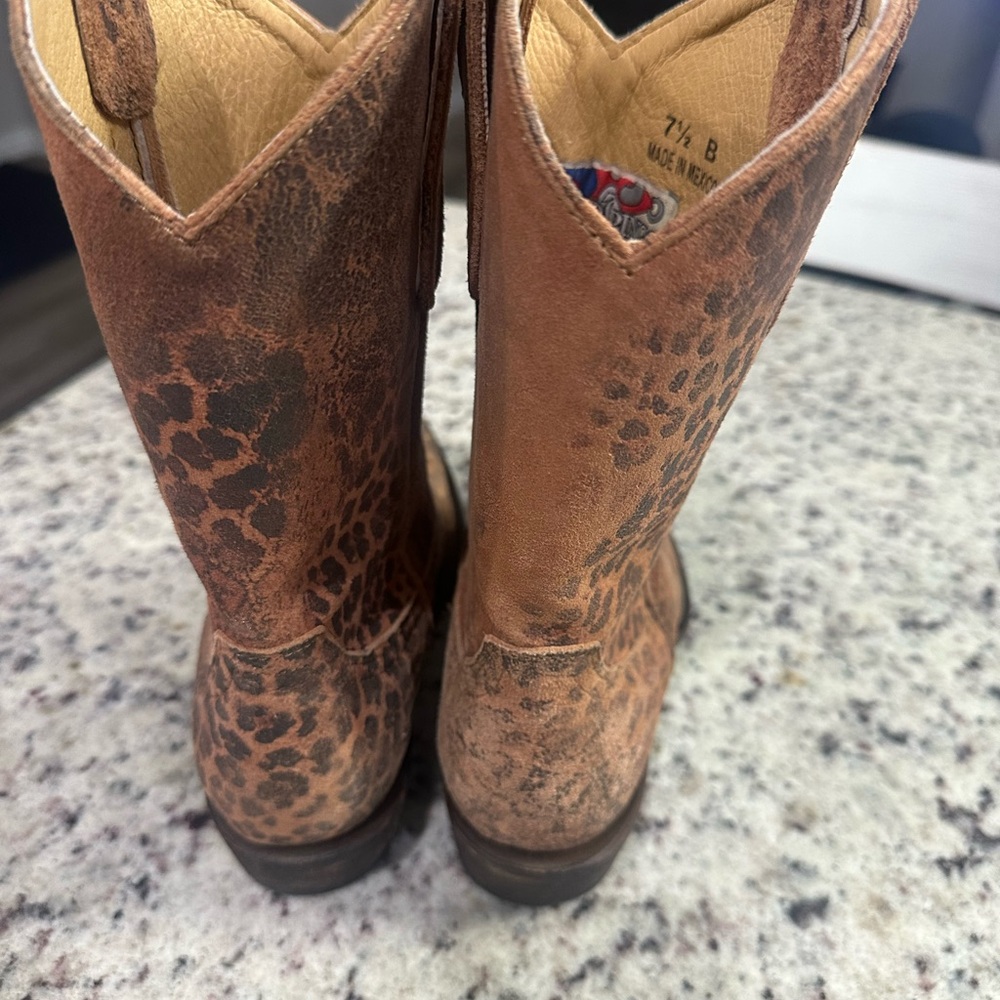Old Gringo Leopard Print Cowgirl Boots NEW 7.5 - Picture 3 of 5